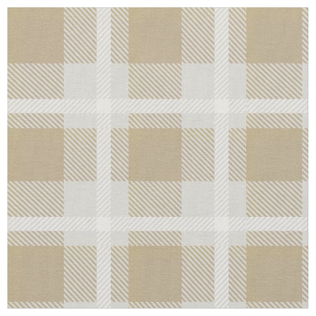 Butter yellow sand Moroccan buffalo plaid check  Fabric (Close Up)