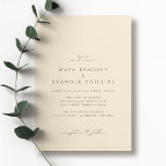 Butter Yellow | Simple Elegant Wedding Invitation<br><div class="desc">Light yellow wedding invitations with calligraphy script accents.</div>