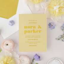 Butter Yellow Simple Modern Wedding