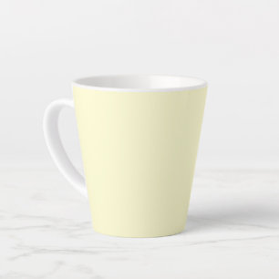 Butter Yellow Solid Color   Classic Elegant Latte Mug