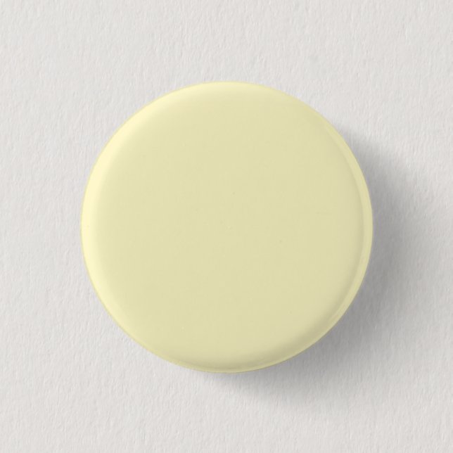 Butter Yellow Solid Colour 1 Inch Round Button (Front)