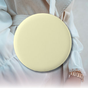 Butter Yellow Solid Colour   Classic Elegant 2 Inch Round Button