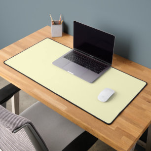 Butter Yellow Solid Colour Classic Elegant Desk Mat