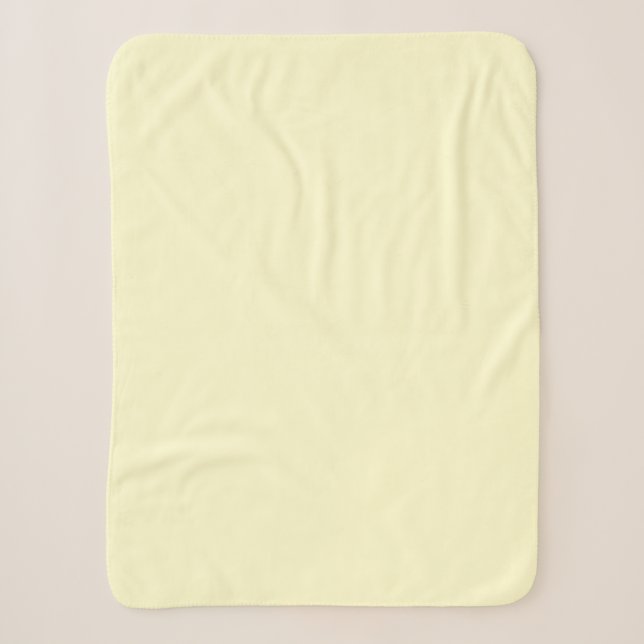 Butter Yellow Solid Colour | Classic Elegant Sherpa Blanket (Front)