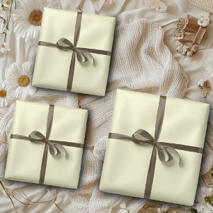 Butter Yellow Solid Colour   Classic   Elegant Wrapping Paper Sheet
