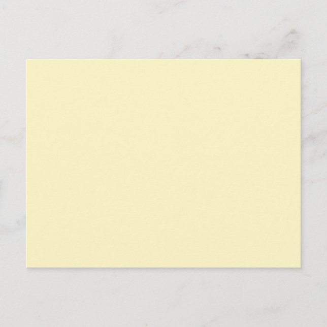Butter Yellow Solid Colour Postcard (Front)