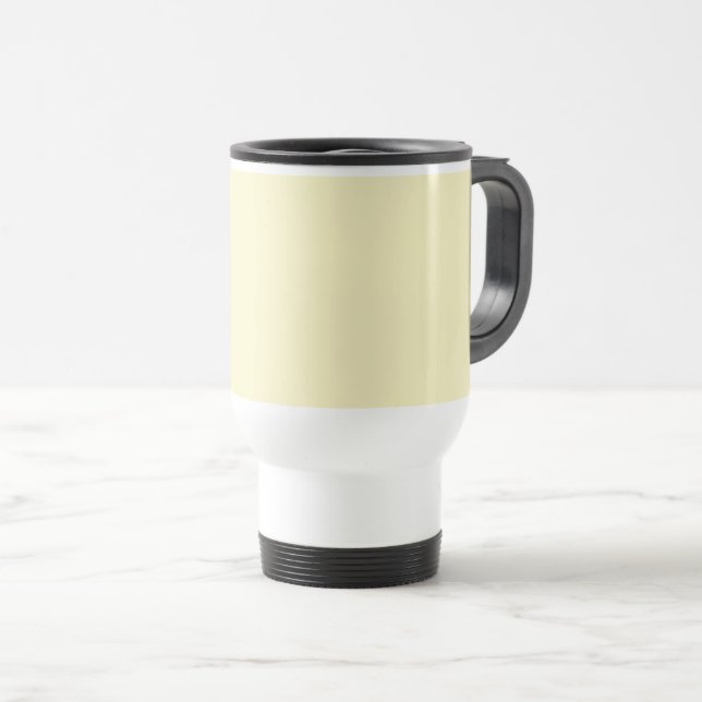 Butter Yellow Solid Colour Travel Mug (Front Right)