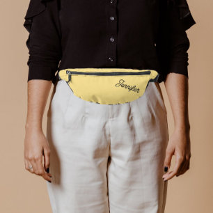 Butter Yellow Stylized Bridesmaid Name Fanny Pack