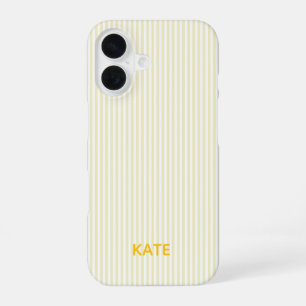 Butter Yellow Vertical Stripe Phone Case