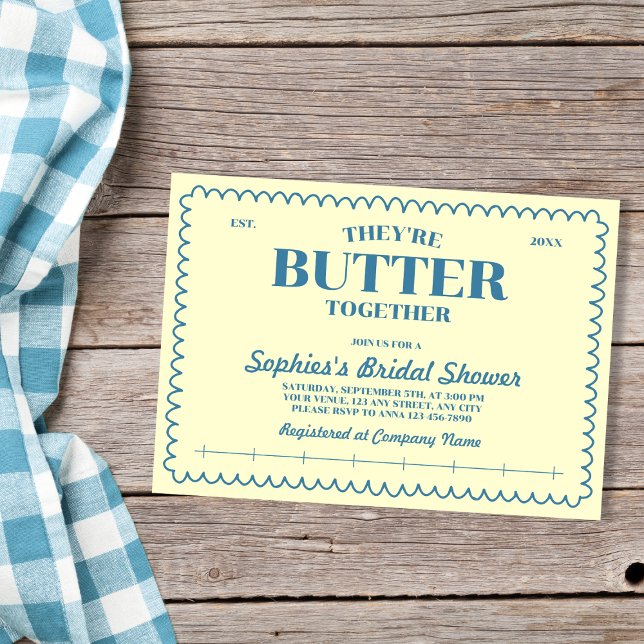 Butter Yellow Vintage Package Bridal Shower Invitation (Butter Yellow Vintage Package Bridal Shower Invitation)