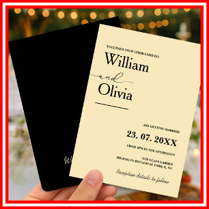 Butter Yellow Wedding Invitation