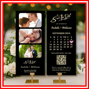 Butter Yellow Wedding Photo QR Code Elegant
