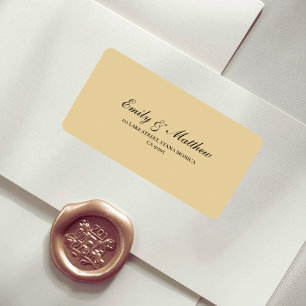 Butter Yellow Wedding Return Address Label