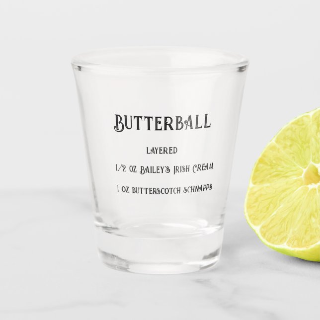 Butterball Novelty Petal Press Co Shot Glass (Front)