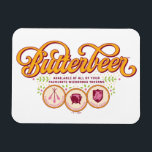 BUTTERBEER™ Available At Wizarding Taverns Magnet<br><div class="desc">Raise a glass to the wizarding world with this charming Butterbeer™ design! Featuring elegant, swirling typography and a warm, vintage-inspired color palette, this artwork celebrates the most beloved drink in magical history. Accented with playful details and references to iconic wizarding taverns like the Three Broomsticks™, the Leaky Cauldron™, and the...</div>