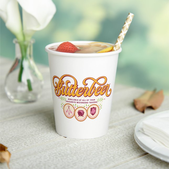 BUTTERBEER™ Available At Wizarding Taverns Paper Cups (Insitu)
