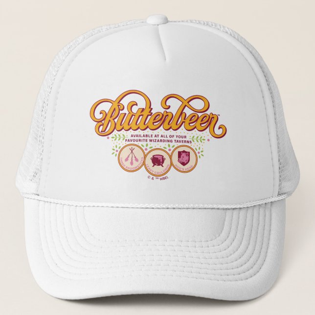 BUTTERBEER™ Available At Wizarding Taverns Trucker Hat (Front)