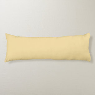 Buttercream Colour Minimalist Soft Pastel Yellow Body Pillow