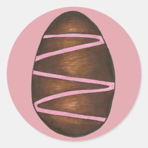 Buttercream Easter Basket Egg Candy Chocolates Classic Round Sticker