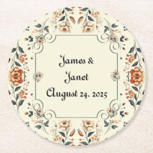 Buttercream Floral Customizable Coaster