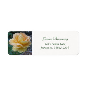Buttercream Rose Address Label