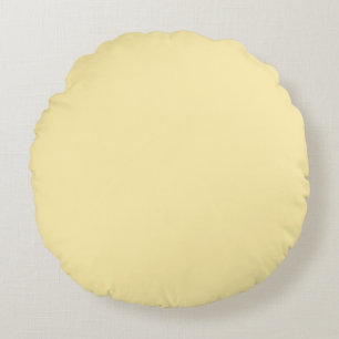 Buttercream Solid Colour Round Pillow