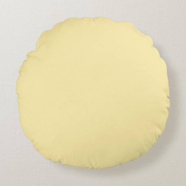 Buttercream Solid Colour Round Pillow (Front)