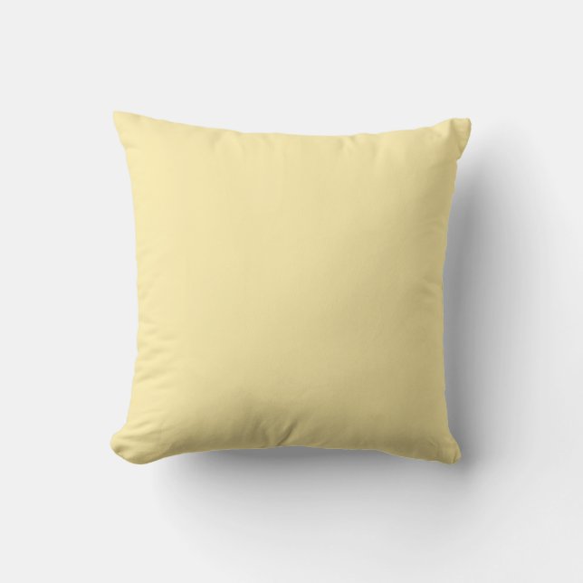 Buttercream Solid Colour Throw Pillow (Front)