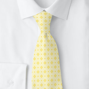 Buttercream Tribal Motif Tie