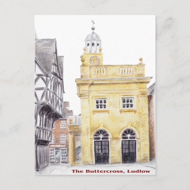 Buttercross, Ludlow Postcard (Front)