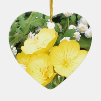 Buttercup and Babies Breath Ceramic Ornament