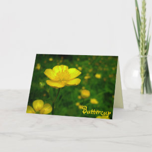 Buttercup Card Personalize Wild Flower Custom Card
