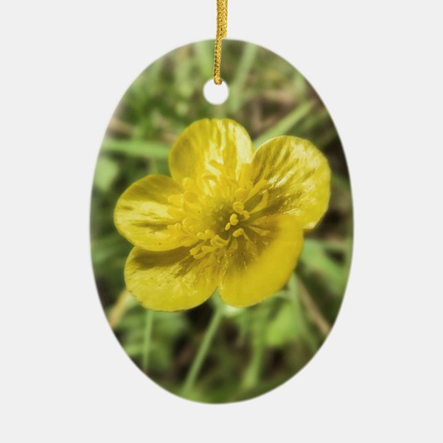 buttercup ceramic ornament (Front)