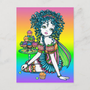 "Buttercup" Cup Cake Candy Couture Rainbow Fairy Postcard