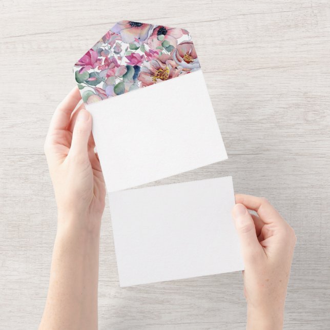 Buttercup Flower All In One Invitation (Tearaway)
