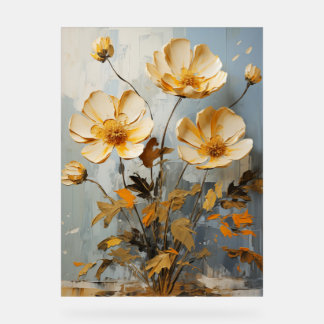 Buttercup - Impasto Floral Acrylic Sign