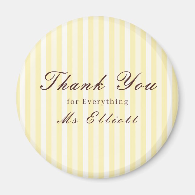 Buttercup - Personalised Thank You Teacher Magnet (Front)