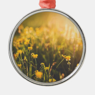Buttercup Sundown Metal Ornament