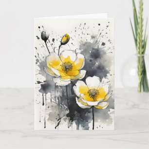Buttercup - Watercolor flowers Card