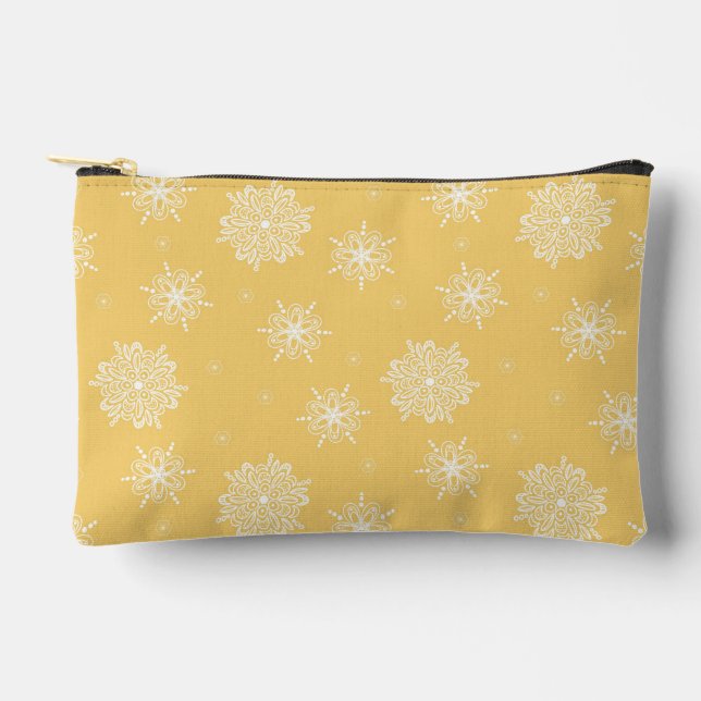 Buttercup Whimsical Celestial Floral Small Accessory Pouch (Front)