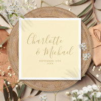 Buttercup Yellow And Gold Script Wedding