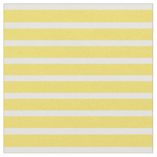 Buttercup Yellow & White Fine Striped Fabric
