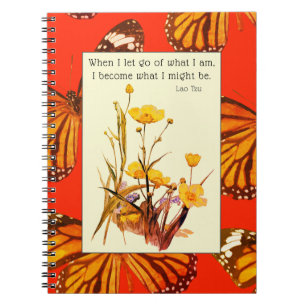 Buttercups & Butterfly Wings Inspirational Lao Tzu Notebook