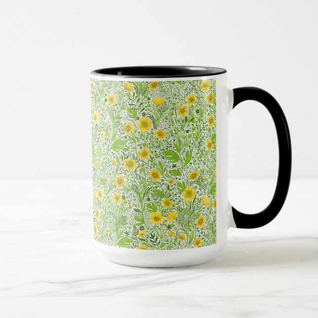 Buttercups on white mug (Right)