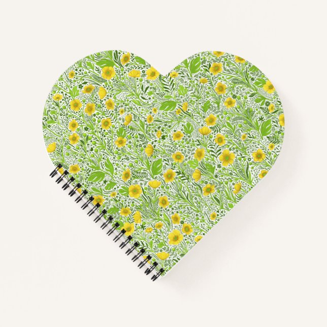 Buttercups on white notebook (Front)