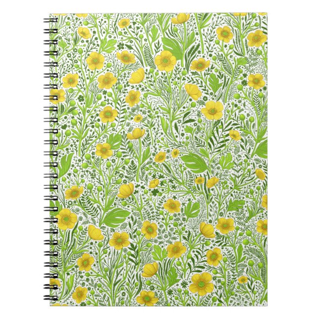 Buttercups on white notebook (Front)