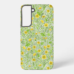 Buttercups on white samsung galaxy case