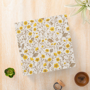 Buttercups, yellow and brown binder
