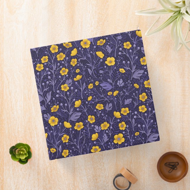 Buttercups, yellow and violet binder (In Situ)