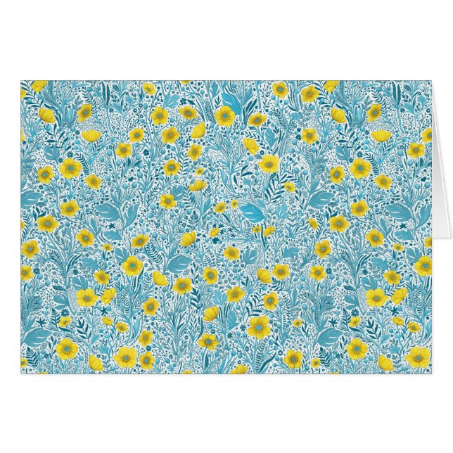 Buttercups, yellow, blue and white (Front Horizontal)
